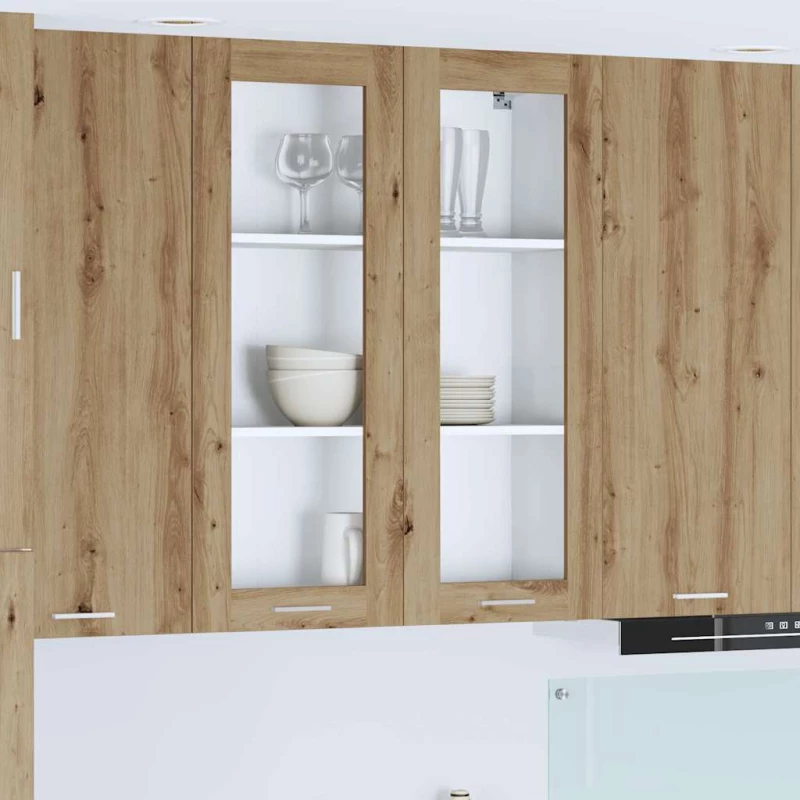 vidaXL Κρεμαστό ντουλάπι με πόρτα Riga Artisan Oak 80 x 31 x 100 εκ.