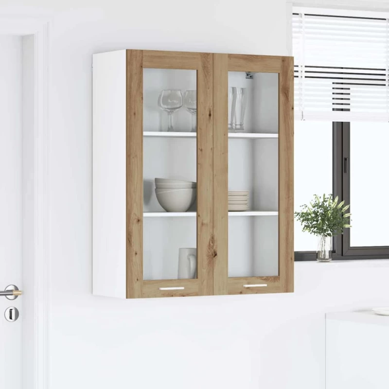 vidaXL Κρεμαστό ντουλάπι με πόρτα Riga Artisan Oak 80 x 31 x 100 εκ.