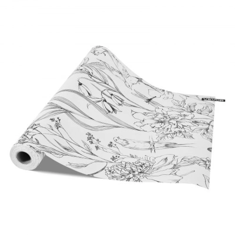 VEVOR Peel and Stick Wallpaper 45cm x 10m White Botanical Floral Waterproof