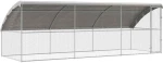 vidaXL Κλουβί για κότες Ασημί 600 x 200 x 198.5 εκ