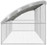 vidaXL Κλουβί για κότες Ασημί 600 x 200 x 198.5 εκ