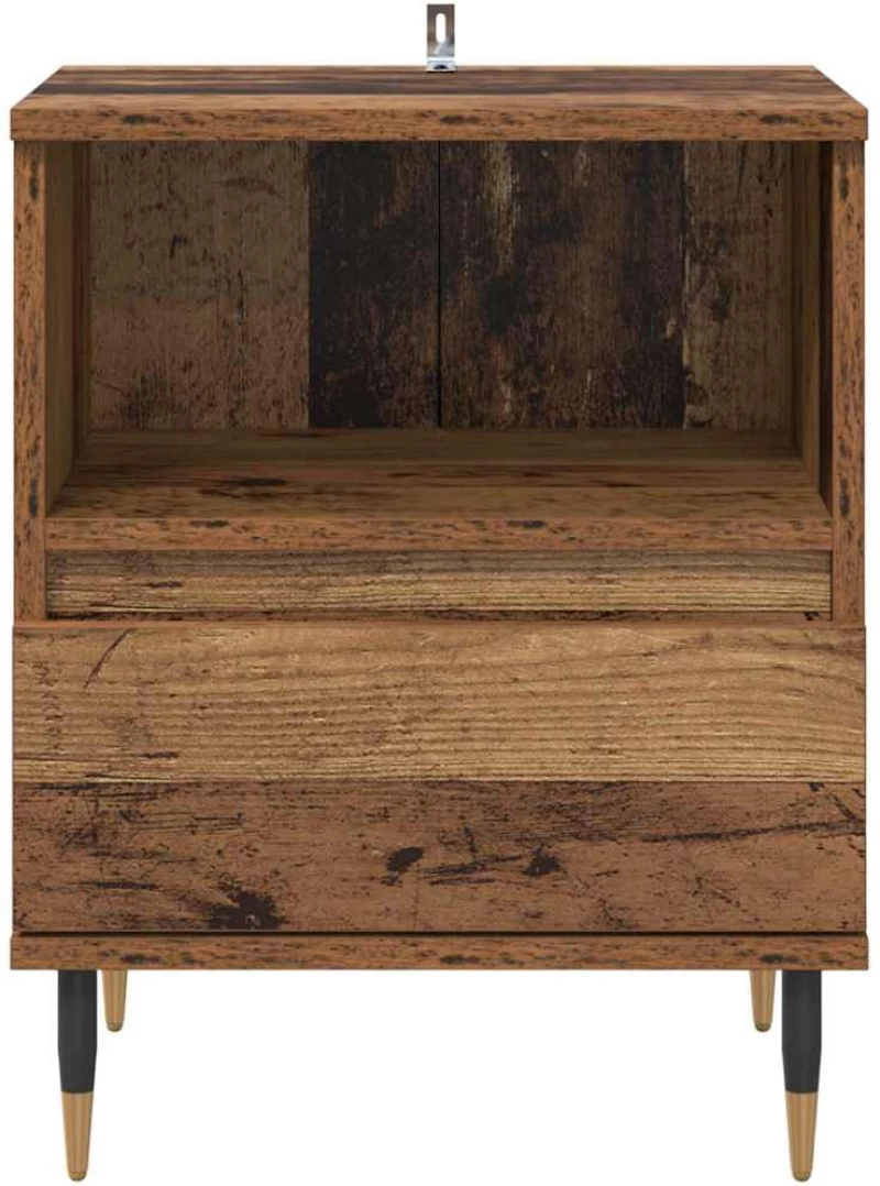 vidaXL Κομοδίνο 2 pcs Παλαιό ξύλο 40 x 35 x 50 εκ. Επεξεργασμένο ξύλο
