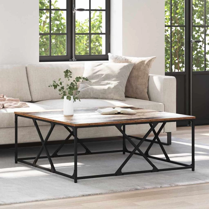 vidaXL Τραπεζάκι σαλονιού Παλιό Ξύλο 100 x 100 x 40 cm