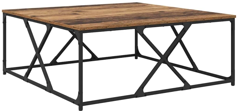 vidaXL Τραπεζάκι σαλονιού Παλιό Ξύλο 100 x 100 x 40 cm