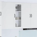 vidaXL Ντουλάπα Κουζίνας Υψηλής γυαλάδας λευκό 40 x 31 x 100 εκ.