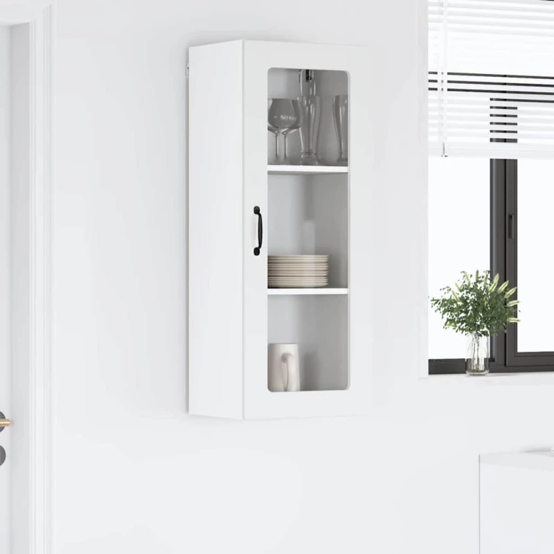 vidaXL Ντουλάπα Κουζίνας Υψηλής γυαλάδας λευκό 40 x 31 x 100 εκ.