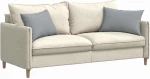 vidaXL Μαξιλάρι Καναπέ 2 pcs Ανοιχτό γκρι 60 x 40 cm ύφασμα