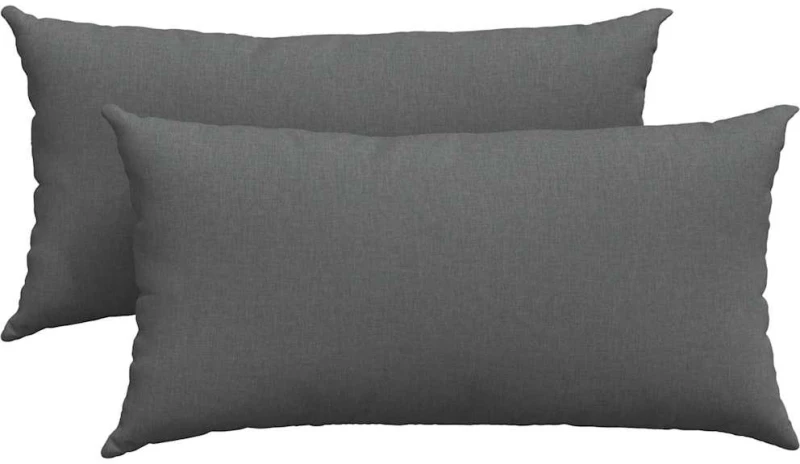vidaXL Μαξιλάρι Καναπέ 2 pcs Σκούρο Γκρι 80 x 40 cm ύφασμα