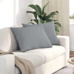 vidaXL Μαξιλάρι Καναπέ 2 pcs Ανοιχτό γκρι 70 x 50 cm ύφασμα