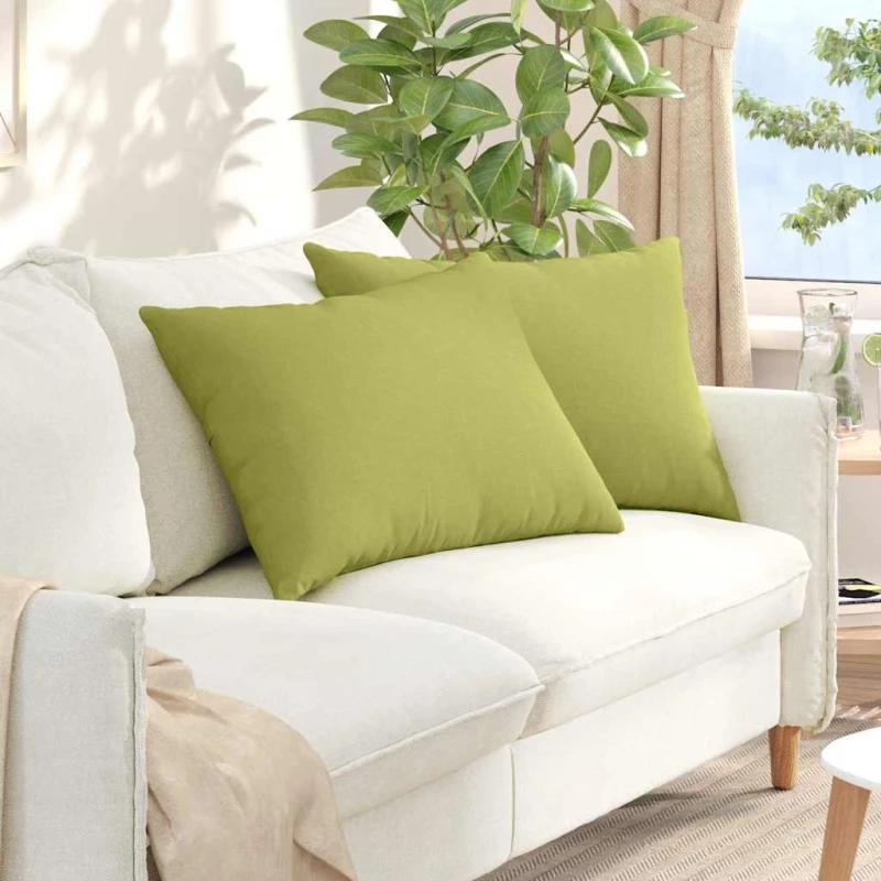 vidaXL Μαξιλάρι Καναπέ 2 pcs Ανοιχτό Πράσινο 70 x 50 cm ύφασμα