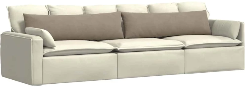 vidaXL Μαξιλάρι Καναπέ 2 pcs Taupe 145 x 40 εκ. ύφασμα