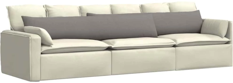 vidaXL Μαξιλάρι Καναπέ 2 pcs Taupe 200 x 40 εκ. ύφασμα
