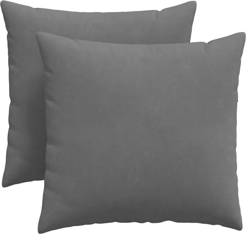 vidaXL Μαξιλάρι Καναπέ 2 pcs Σκούρο Γκρι 45 x 45 cm ύφασμα