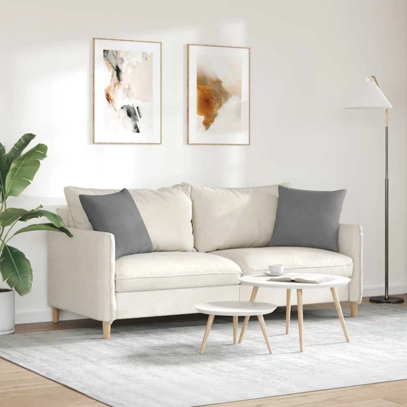 vidaXL Μαξιλάρι Καναπέ 2 pcs Σκούρο Γκρι 45 x 45 cm ύφασμα