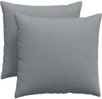 vidaXL Μαξιλάρι Καναπέ 2 pcs Ανοιχτό γκρι 50 x 50 cm ύφασμα