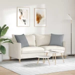 vidaXL Μαξιλάρι Καναπέ 2 pcs Ανοιχτό γκρι 50 x 50 cm ύφασμα