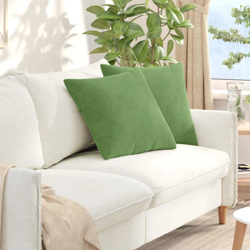 vidaXL Μαξιλάρι Καναπέ 2 pcs Ανοιχτό Πράσινο 50 x 50 cm