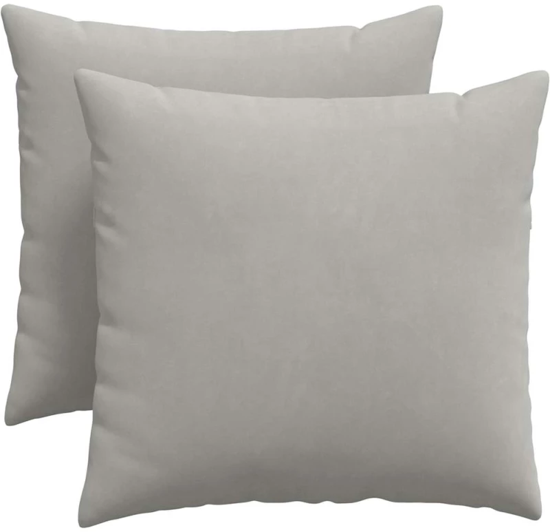 vidaXL Μαξιλάρι Καναπέ 2 pcs Ανοιχτό γκρι 50 x 50 cm ύφασμα
