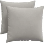 vidaXL Μαξιλάρι Καναπέ 2 pcs Ανοιχτό γκρι 50 x 50 cm ύφασμα