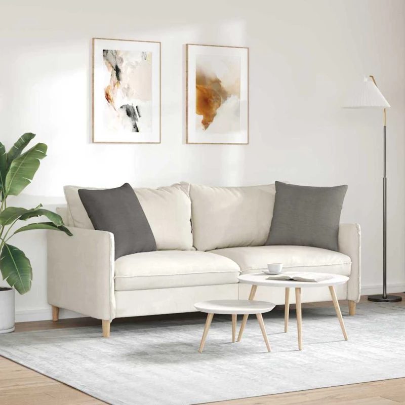 vidaXL Μαξιλάρι Καναπέ 2 pcs Ανοιχτό γκρι 50 x 50 cm