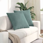vidaXL Μαξιλάρι Καναπέ 2 pcs Θαλασσί 60 x 60 cm Υφασμάτινο Κορντουρά