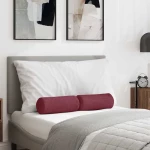 vidaXL Μαξιλάρια Στήριγμα 2 pcs Κόκκινο Ø 15 x 40 εκ ύφασμα
