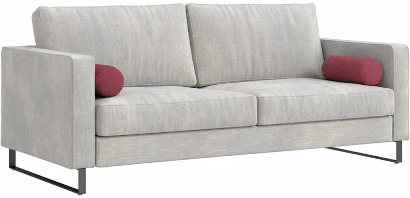 vidaXL Μαξιλάρια Στήριγμα 2 pcs Κόκκινο Ø 15 x 40 εκ ύφασμα