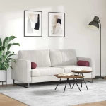 vidaXL Μαξιλάρια Στήριγμα 2 pcs Κόκκινο Ø 15 x 40 εκ ύφασμα