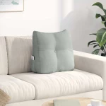 vidaXL Μαξιλάρι Πλάτης Ανοιχτό γκρι 45 x 24 x 50 εκ Βελούδο