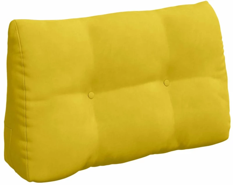 vidaXL Μαξιλάρι Πλάτης Κίτρινο 80 x 24 x 50 εκ Βελούδο