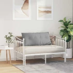vidaXL Μαξιλάρι Πλάτης Σκίουρος Γκρί 100 x 19 x 50 εκ ύφασμα