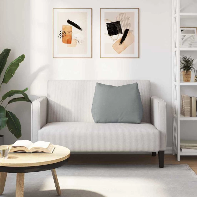 vidaXL Μαξιλάρι Πλάτης Ανοιχτό γκρι 60 x 20 x 50 εκ. ύφασμα