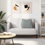 vidaXL Μαξιλάρι Πλάτης Ανοιχτό γκρι 60 x 20 x 50 εκ. ύφασμα