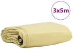 vidaXL Τέντα 650g / m² Μπεζ 3 x 5 m Καμβάς με επικάλυψη PVC