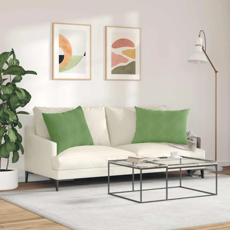 vidaXL Μαξιλάρι Καναπέ 2 pcs Ανοιχτό πράσινο 70 x 50 cm
