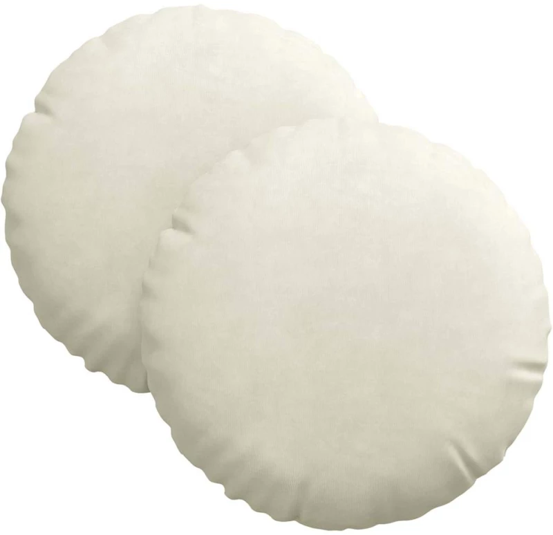 vidaXL Μαξιλάρια καθισμάτων 2 pcs Κρεμ Ø 40 x 13 εκ. Βελούδο