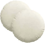 vidaXL Μαξιλάρια καθισμάτων 2 pcs Κρεμ Ø 40 x 13 εκ. Βελούδο