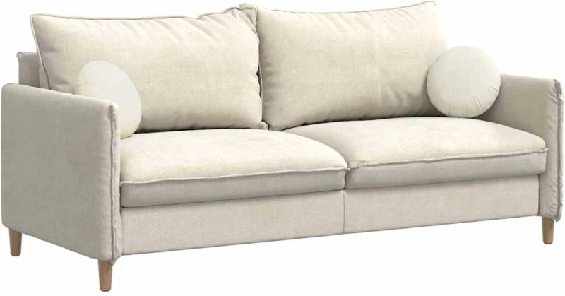 vidaXL Μαξιλάρια καθισμάτων 2 pcs Κρεμ Ø 40 x 13 εκ. Βελούδο