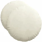 vidaXL Μαξιλάρια καθισμάτων 2 pcs Κρεμ Ø 40 x 13 εκ. Βελούδο