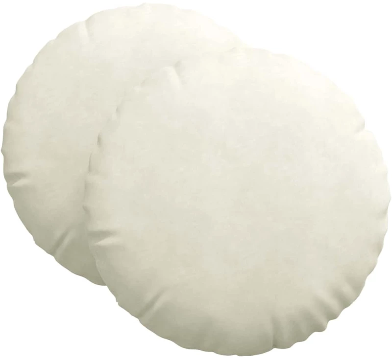 vidaXL Μαξιλάρια καθισμάτων 2 pcs Κρεμ Ø 40 x 13 εκ. Βελούδο