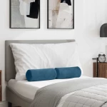 vidaXL Μαξιλάρια Στήριγμα 2 pcs Μπλε Ø 15 x 40 εκ Υφασμάτινο Κορντουρά