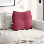 vidaXL Μαξιλάρι Πλάτης Κόκκινο 60 x 24 x 50 εκ Βελούδο