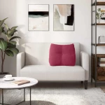 vidaXL Μαξιλάρι Πλάτης Κόκκινο 60 x 24 x 50 εκ Βελούδο