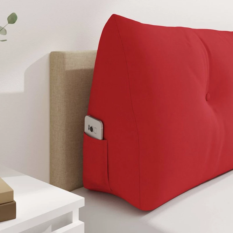 vidaXL Μαξιλάρι Πλάτης Κόκκινο 160 x 24 x 50 εκ ύφασμα