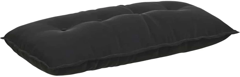 vidaXL Μαξιλάρι Πλάτης Μαύρο 100 x 50 cm Υφασμάτινο Κορντουρά