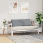 vidaXL Μαξιλάρι Πλάτης Ανοιχτό γκρι 140 x 19 x 50 εκ ύφασμα