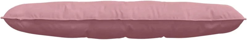 vidaXL Μαξιλάρι Πλάτης Ροζ 140 x 50 cm Υφασμάτινο Κορντουρά