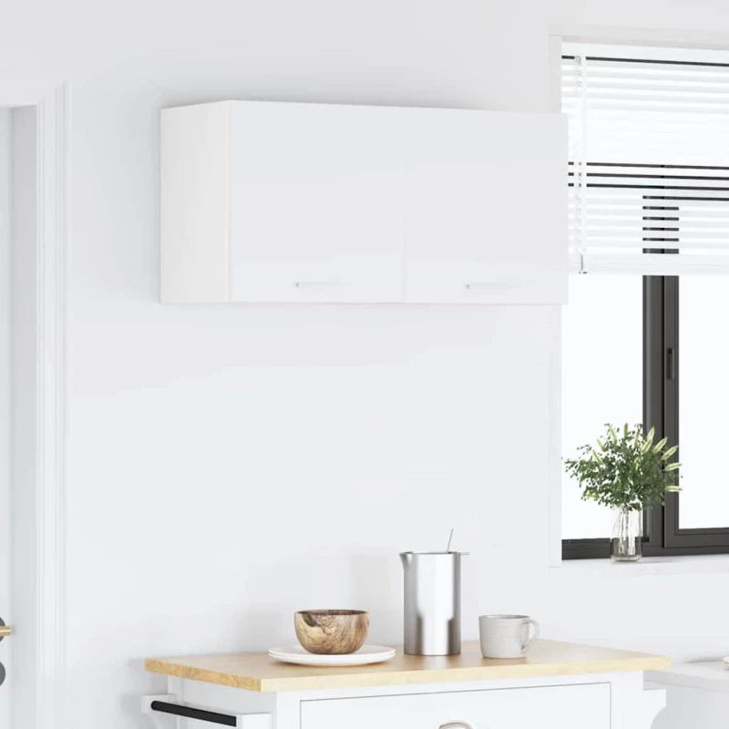 vidaXL Κρεμαστό ντουλάπι με πόρτα Riga 2 pcs Λευκό 40 x 31 x 40 εκ.