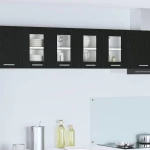 vidaXL Κρεμαστό ντουλάπι με αποθήκευση Riga Μαύρη Οξυά 60 x 31 x 40 εκ