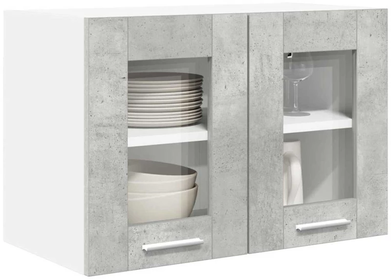 vidaXL Κρεμαστό ντουλάπι Riga 2 pcs Σκυρόδεμα Γκρι 60 x 31 x 40 εκ